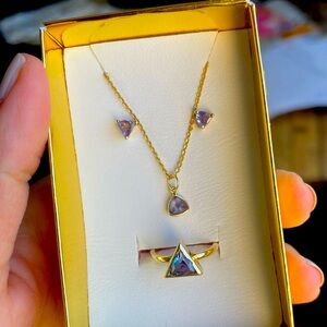 10k Gold Alexandrite Set